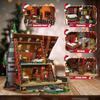 MOULD KING 16053 Streetview Baustein Die MOC Weihnachtshütte im Wald mit Led-Teilen Modell Spielzeug Kinder Weihnachtsgeschenke