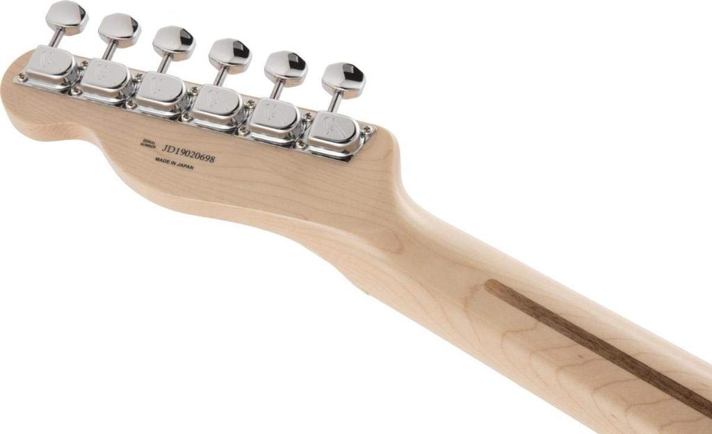 Fender Elektrická kytara vyrobená v Japonsku Tradiční 70. léta Maple Black Telecaster® Custom, hmatník,