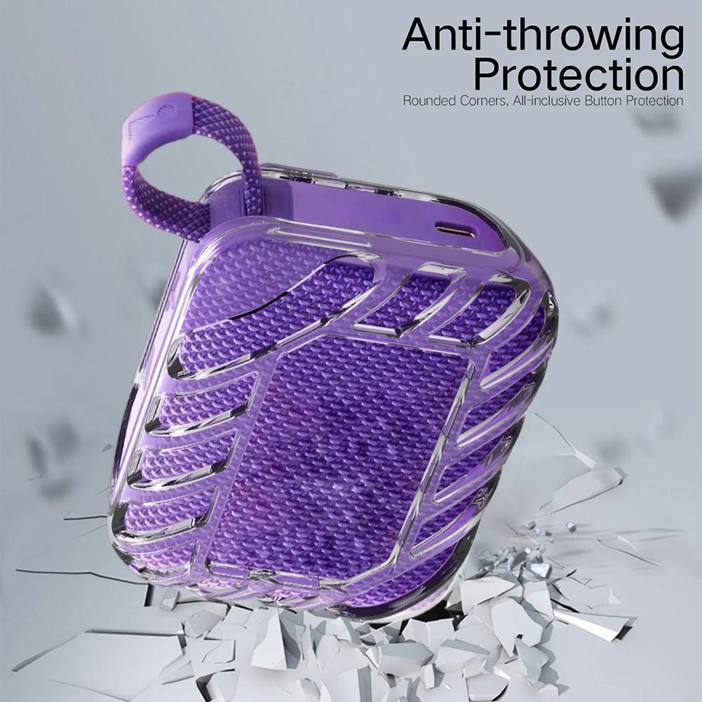 TPU Cover Case Anti-Drop Carrying Sleeve Anti-Slip Protective Case Shell for JBL Go 4 Portable Bluetooth-compatible Speaker