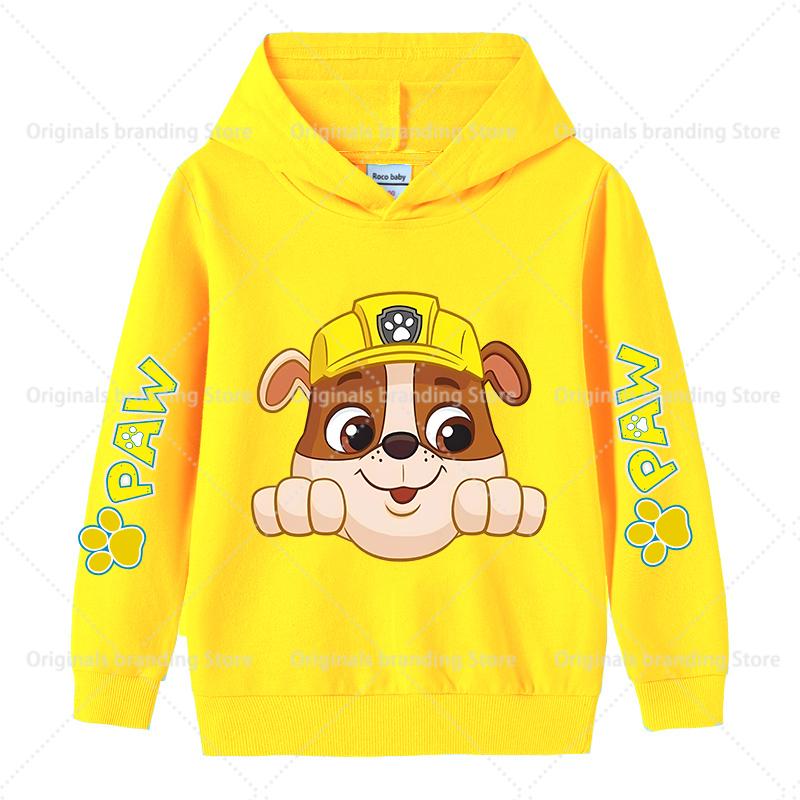 Mikina Paw Patrols pro děti Kawaii Chase Skye Dlouhý rukáv Dívčí Zimní tenká mikina Módní teplý dětský top Dárek