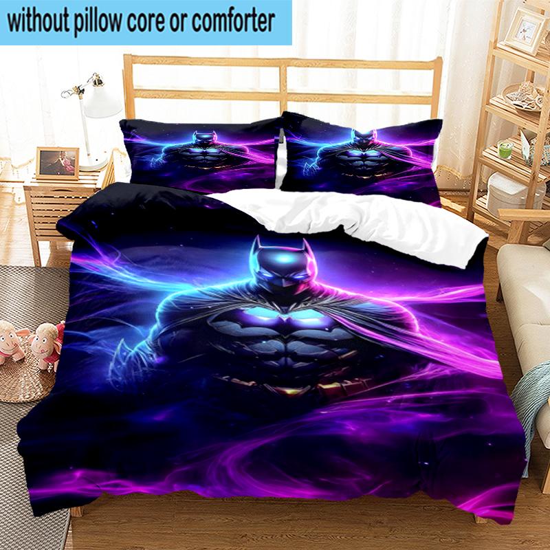3PCS Dark Knight Rising Bedding Set,Including 1pc Duvet Cover And 2pcs Pillowcases Perfect for Bedroom, Dormitory, Fan Christmas Gift