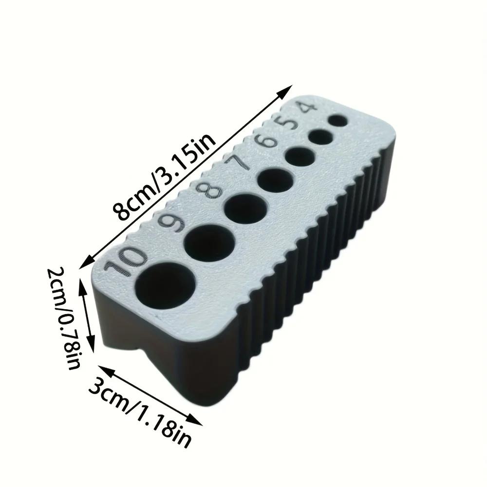 Heavy-Duty Plastic Drill Guide with Numbered 4-10mm Scale & Guides - Precision Drilling for, Woodworking - Manual Hole Locator