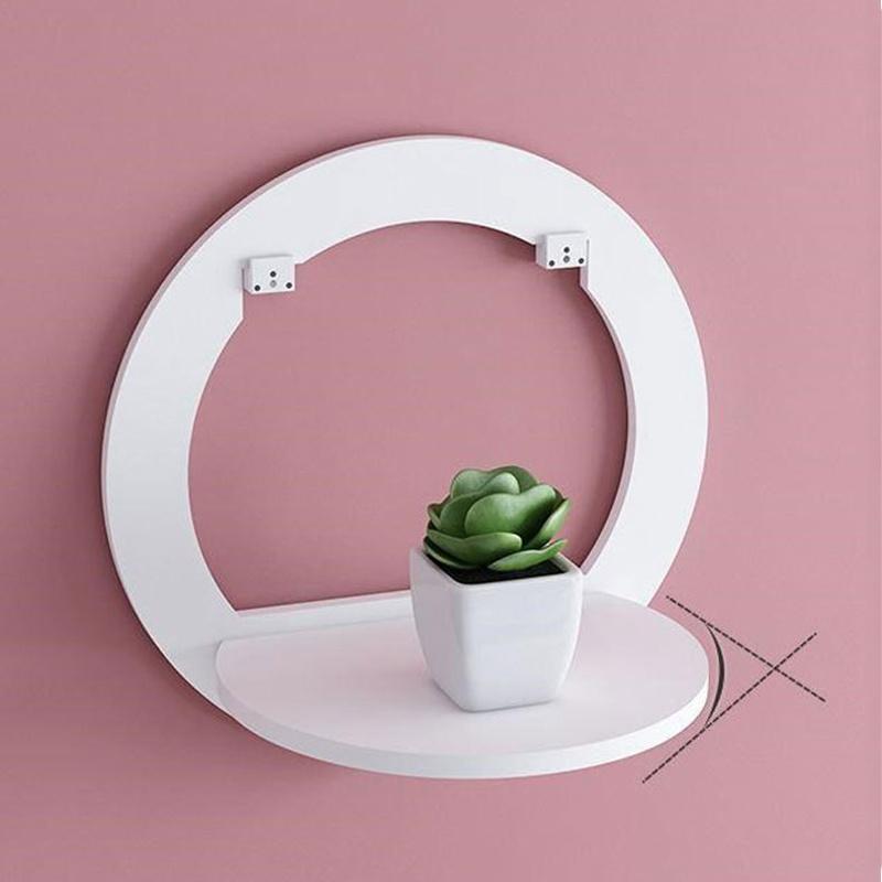 1pc Multifunction Punch-free Home Wall Mounted Shelf,Plants&Photos Hanging Storage Rack for Home Display,  Bedside&Bathroom Hanging Storage Shelf.