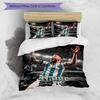 Messi World Cup Champion Personalized Name Bedding Set,Smooth Bed Linen for Bedroom Decor,Perfect Souvenir Gift for Soccer Lovers,Microfiber Duvet Cov