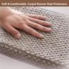 Khaki wool non-slip stair step mat self-adhesive indoor wooden ladder protection mat soft and comfortable washable pet-friendly carpet mat 3-Piece