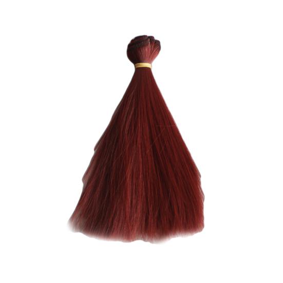 15cm Long Straight Synthetic Fiber Wig Hair Extension for BJD SD Doll Accessory