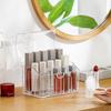 Clear Makeup Storage Box With Lid Transparent Lip Gloss Container  Household