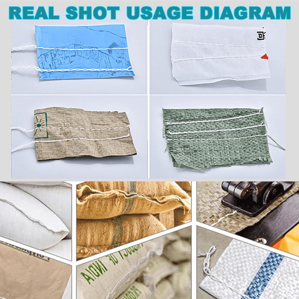 Attrezzatura per Cucito Domestico Macchina da Cucire per Sacchi Senza Fili Senza Spazzole Alta Velocità Esterna Strumento Automatico Taglierino Imballatore Sacchi