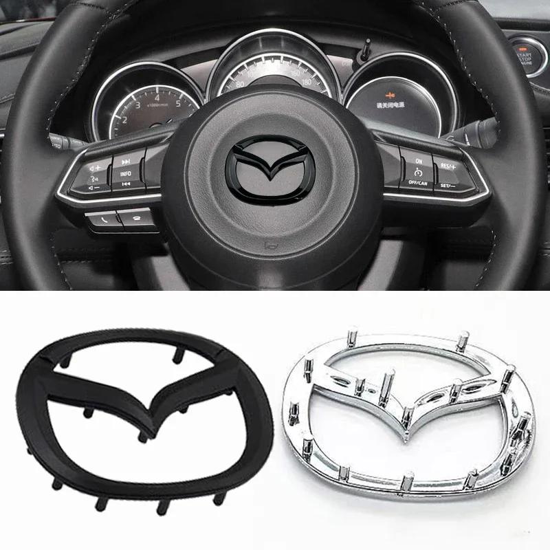 2025 Hot For Mazda Logo CX5 RX7 Atenza Axela 3 2 5 CX3 MX3 MX5 CX4 CX9 CX7 RX8 Protege Speed 6 ABS Car Steering Wheel Center Emb