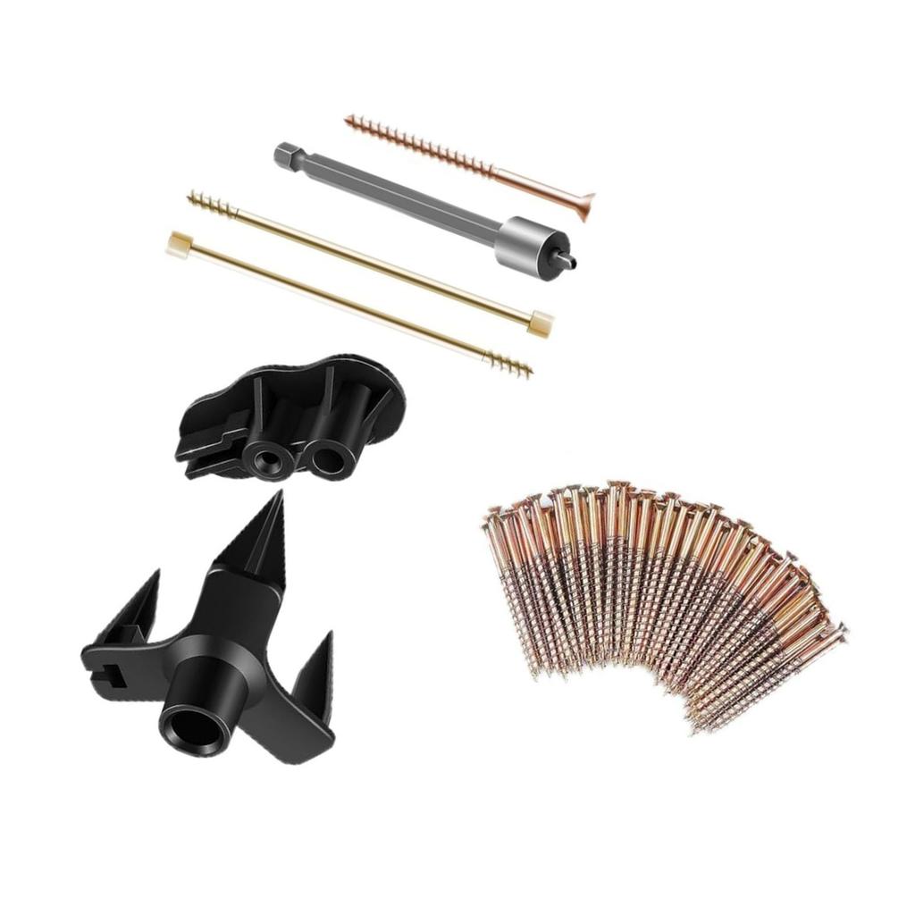 Floor Repair Kit Wood Under Carpet Squeak No More Woodworking Project Supplies with 5 Tools 50 Screws