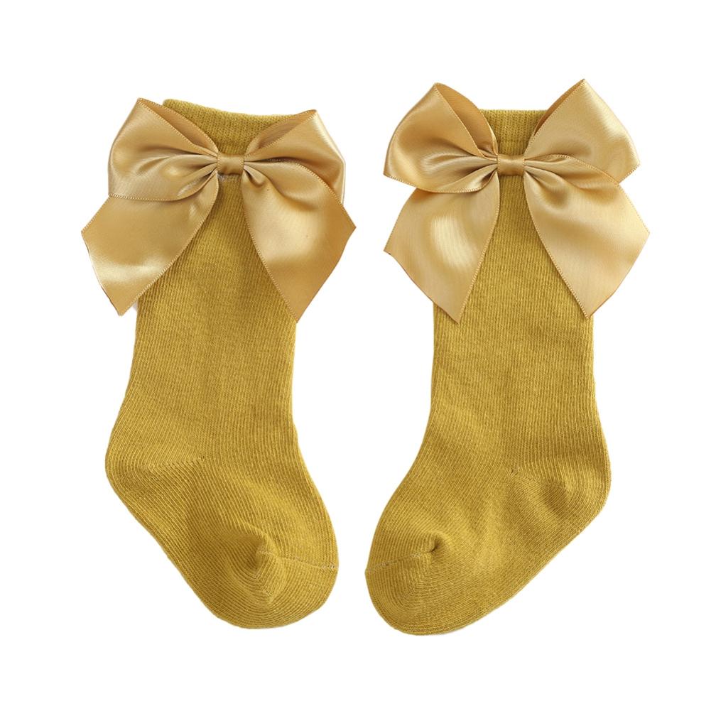 Newborn Baby Girls Socks Kids Socks Toddlers Big Bow Knee High Long Soft Cotton Lace Socks Children Socks 0-3Y