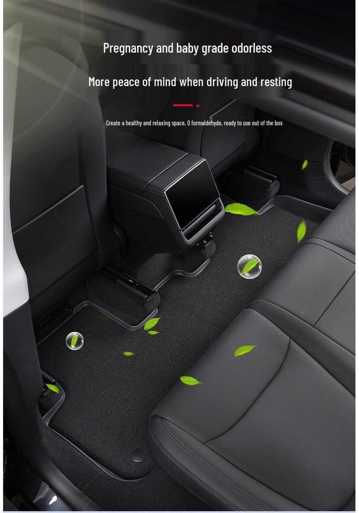 Custom TPE Full Surround Foot Pads for Tesla Model Y - Complete Interior Modification Accessories Set