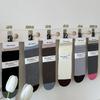 Nanye Solid Color Double Luo Mouth Contrasting Color Pile Socks Women'S Socks Boneless Morandi Color Milk Coffee Chestnut Color