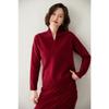 Temperament double-strand thickened pullover stacked V-neck sweater autumn and winter new high-end women's bottoming knitted sweater thick