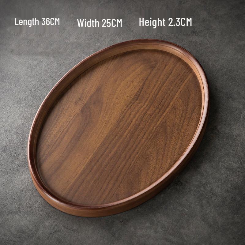 Деревянный овальный поднос для чая