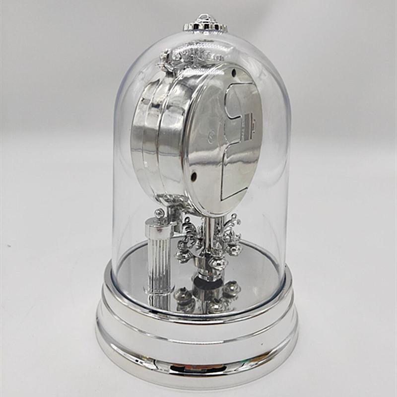 Kreative Retro Harz Tischuhr Kronenrotation Mini Schreibtischuhr Niedliche Schlafzimmerornamente Leise Uhren Wohnzimmer