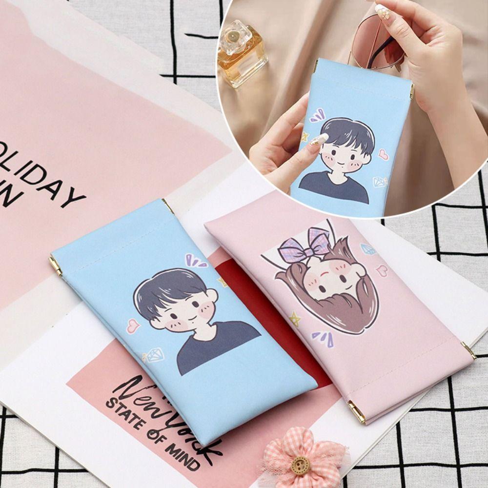 

Cute Reading Eyewear Case Portable Eyewear Protector Glasses Holder Glasses Box Students рожевий