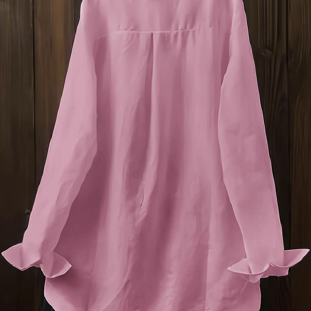 Camicia Casual Asimmetrica da Donna Taglie Forti