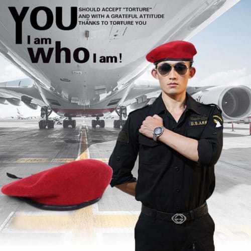 Morytrade Beret Hunting Cap Military Tactical Cap Airsoft Hat Red