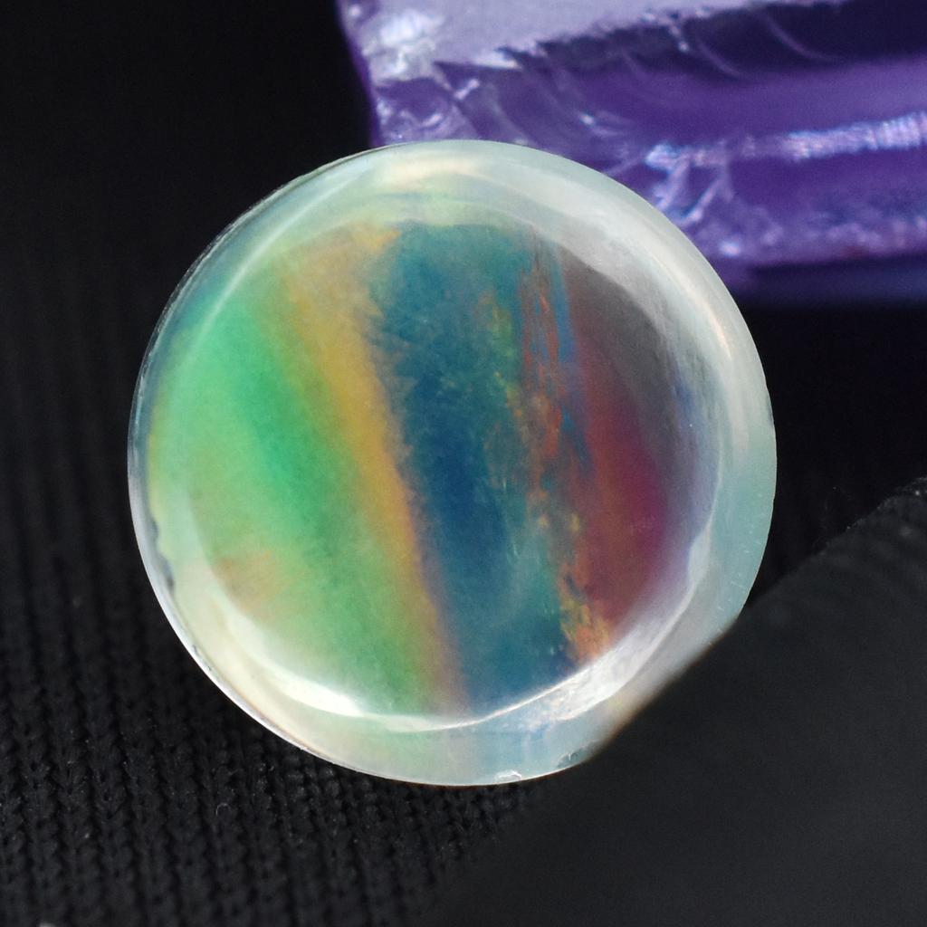 Lab-Created Opal Loose Gemstone Ethiopian Multicolor 3.95 ct Round Cut October Birthday Birthstone