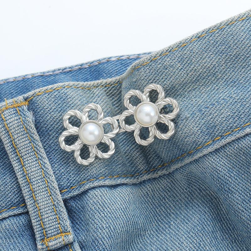 Adjustable Six-Petal Waist Buckle - No Sewing or Nails Needed