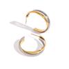 Yori Stainless Steel Metal Smooth Temperament Stud Earrings Gold Silver Color Temperament Personalized Versatile Jewelry