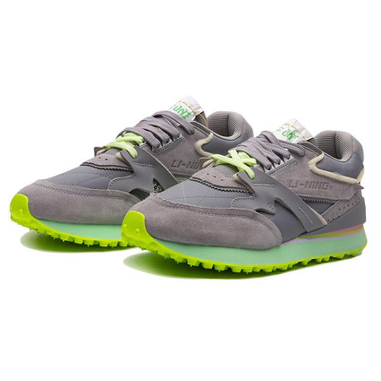 Li Ning 001 Original Aspiration Low Top Casual Shoes Men's Gray Green AGCP313-5