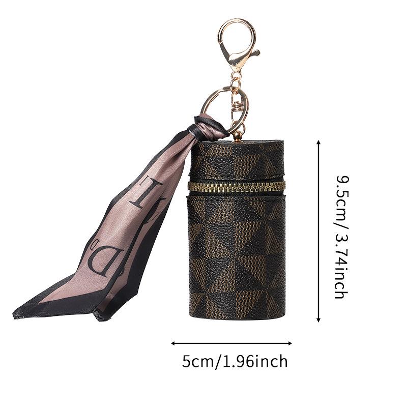 2024 Vintage Monogram Mini Münz- und Lippenstift-Schlüsselanhänger-Tasche