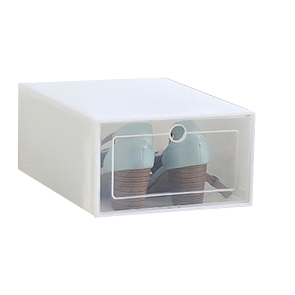 VANA HOME DECOR Stapelbarer staubdichter transparenter Klapp-Schuhaufbewahrungsbox-Organizer