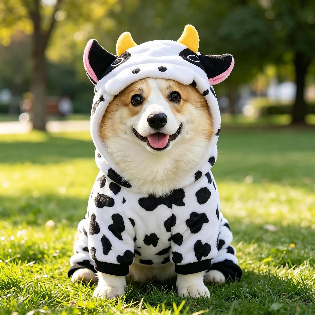 Warm Coral Fleece Dog & Cat Costume for Autumn/Winter - Suitable for Teddy, Corgi, and More
