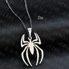 Stainless Steel Spider Necklace: Creative Spider-Man Movie-Inspired Titanium Pendant