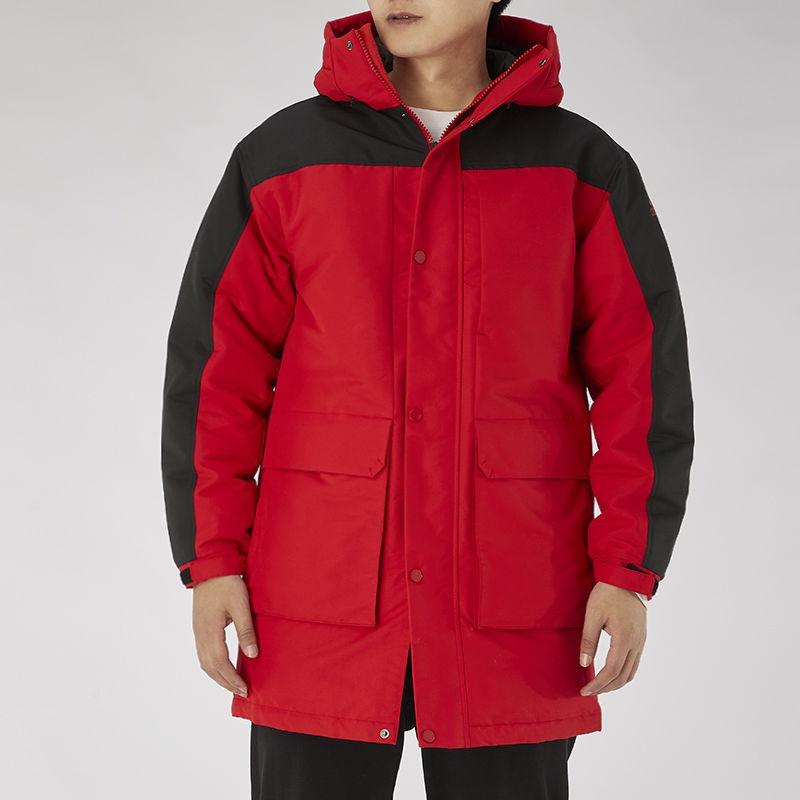 Adidas Mid Parka Long-Sleeve Down Jacket Men Outerwear Red GN9834