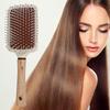 Cushion Hair Brush Minimalist Prevent Static Detangling Massage Brush with Wooden Handle for Home
