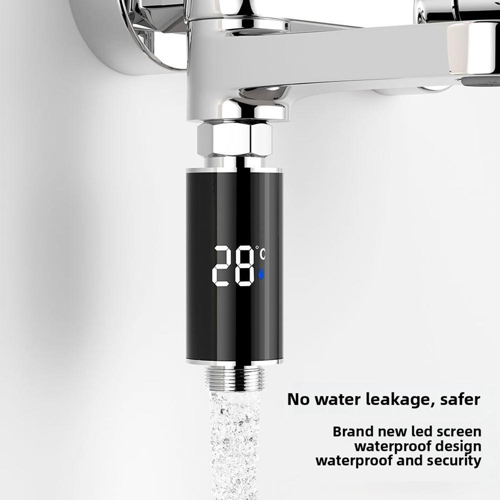 Yieryi LED Sprchový teploměr Není potřeba baterie Senzor teploty vody pro miminka Digitální displej Pro monitorovací nástroj na koupelnovou baterii