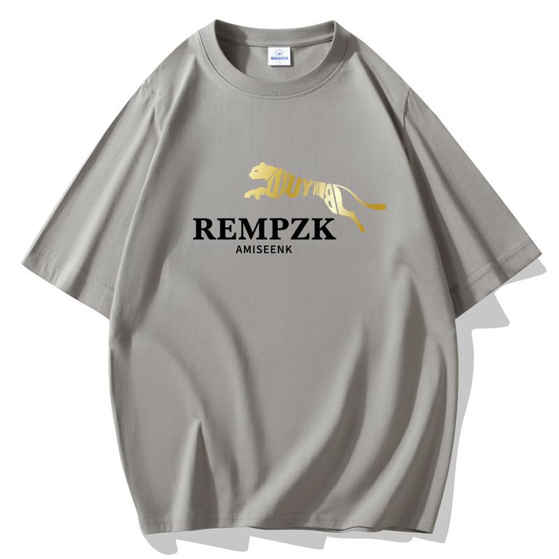 Golden Leopard Man's Short Sleeves Loose T-shirt 100% Cotton Casual Tee Size S-5XL