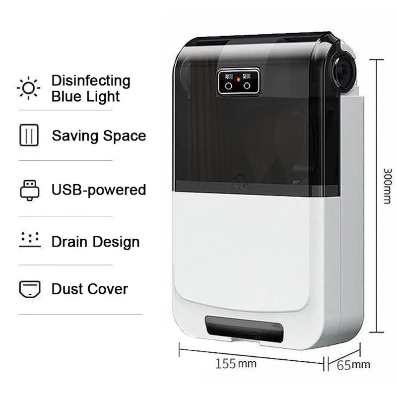 Uv Disinfection Cabinet Kitchen Wall-Mounted Fork Spoons Disinfection Chopstick Rest Drain Rack