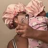 Factory Price Double Layer Silk Mommy and Me Hair Bonnets Custom Sleep Hair Bags and Head Wraps with Logo Satin Silk Bonnet