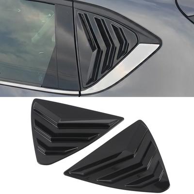 For Mazda CX-5 CX5 2017 2018    2022 2023 Glossy Black Rear Window Shutter Cover Trim Window Louver Side Vent Trim