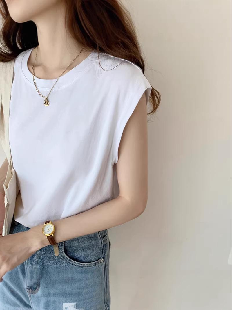 Women s Black Summer Sleeveless T-Shirt - Loose & Stylish L легкие хаки