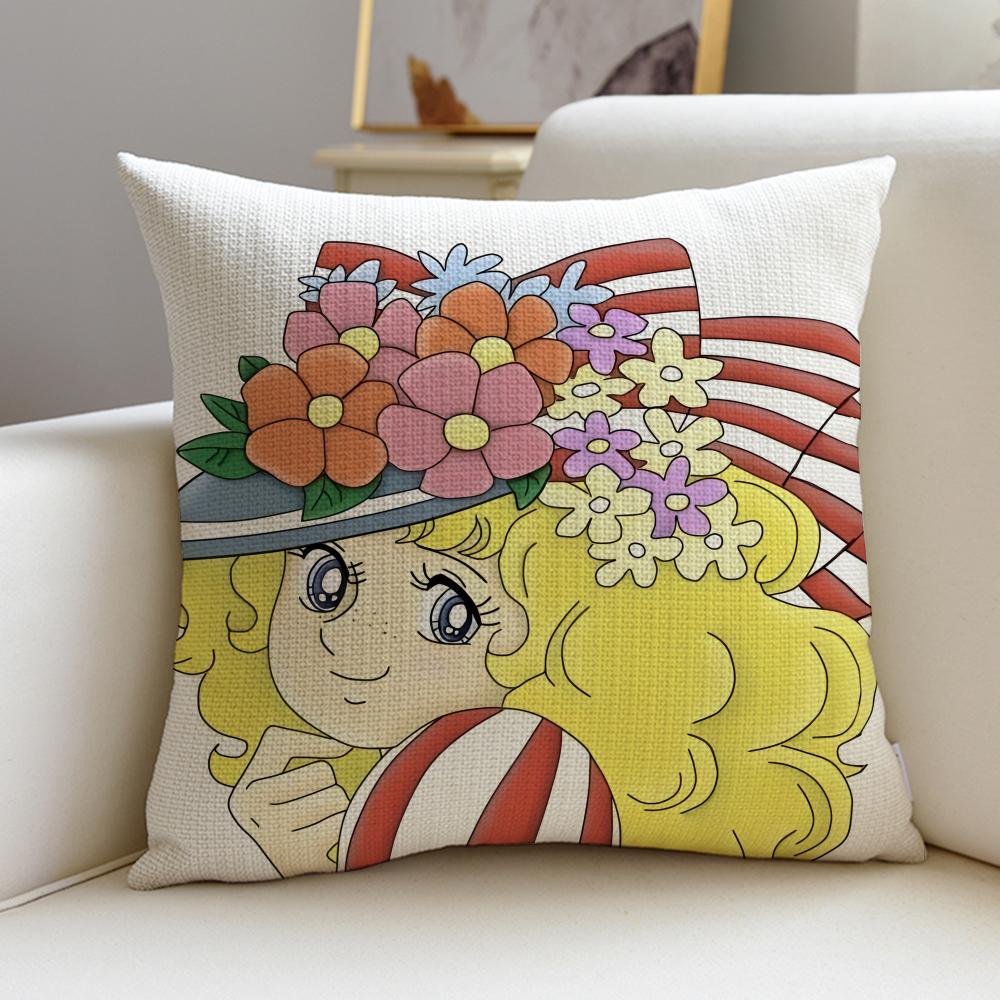 Classic CCandy CandyS Cushion Cover Breathable and skinfriendly linen pillowcase square removable and washable cushion