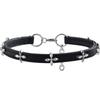 European and American dark hip-hop fashion rivet PU leather sticker neck necklace punk versatile personality choker necklace