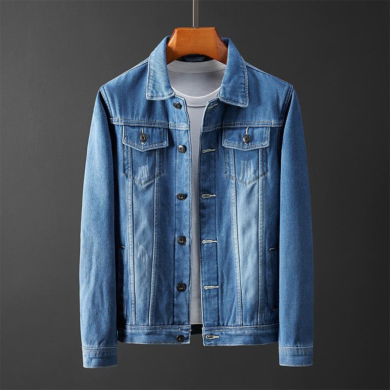2024 Autumn/Winter New Trendy Brand Fashion Plush Large Denim Jacket, Washed Collar Top, Jacket For Men