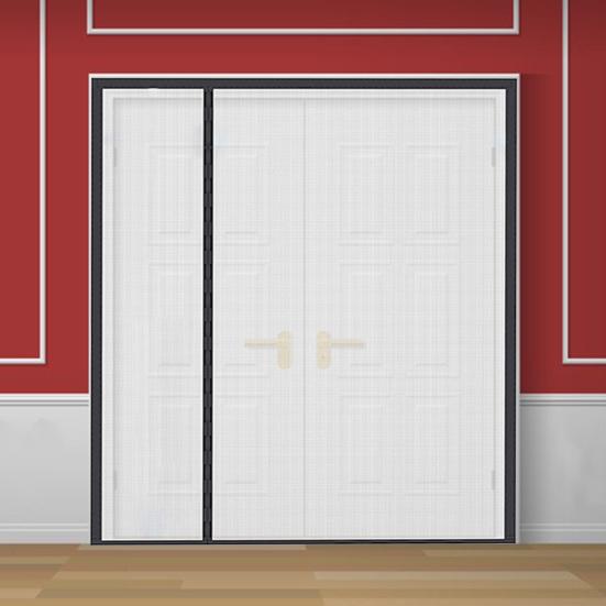 Left Right Side Opening Wide Magnetic Screen Door Scratch-Resistant Universal Fit Easy To Install Magnetic Closure Sliding Mesh French Door Screen