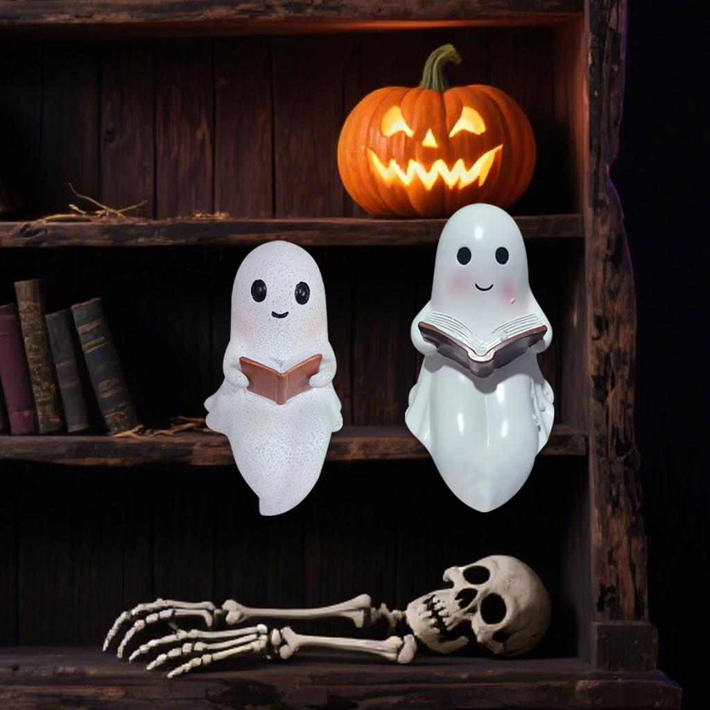 Halloween LED Night Light 3D Cute Ghost Cozy Reading Lamp Halloween Gifts for Kids Decoration for Home Fireplace Holiday