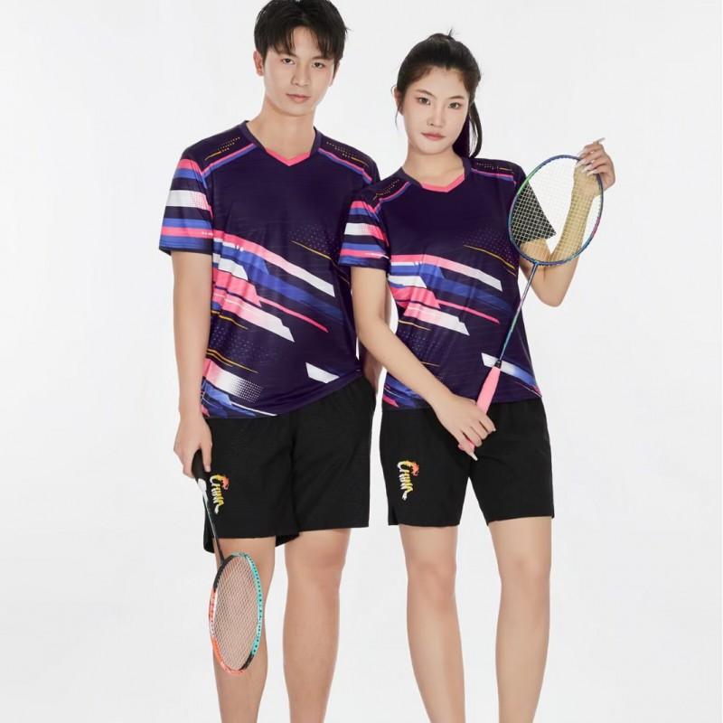 Premium Ice Silk Sports Jersey Badminton Volleyball Table Tennis Breathable Custom Print Unisex Adult Kids