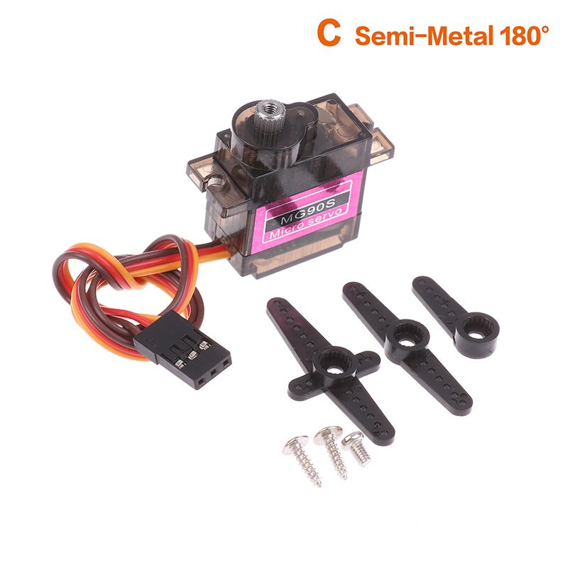 1Pc 180° 360° Micro Metal Gear High Speed Servo For RC Plane Helicopter Boat Car Mini Servos Kids Toy Accessory