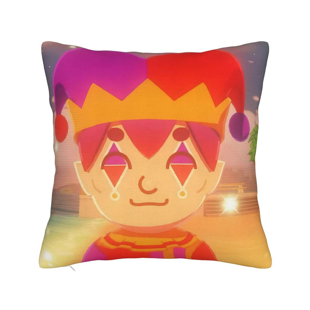 Hugh Morris Tomodachi Life Clown Square Pillow Case Cushion Cover Awesome Zipper Decor Pillowcase for Home 18"