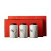 Ceramic Portable Small Tea Can Pure Hand Painted Bamboo Pu'er Tea Broken Silver Tea Packaging Sealed Tea Can Green Tea