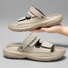 Men'S Slides Casual Thick Sole Sandals Summer Breathable Light Soft Sole Outdoor Beach Shoes Quick Dry Pool Double-Use Slippers