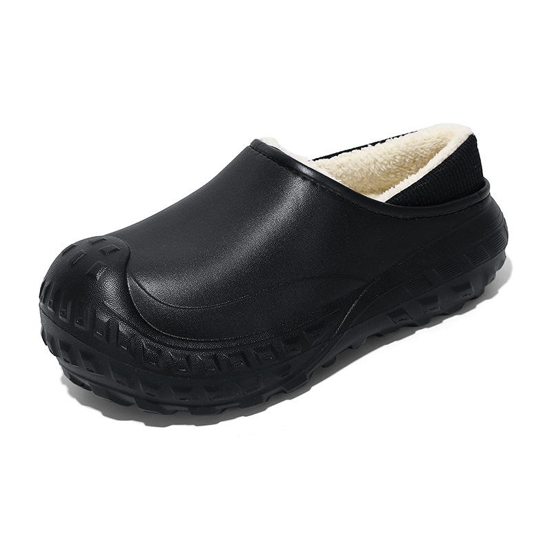 Теплые хлопковые туфли на толстой подошве зимние новые бархатные домашние хлопковые тапочки-мешок и водонепроницаемые мужские тапочки для дома 36-37 3437₽